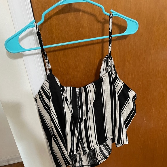 ASOS Curve Striped Camisole Crop Top - Picture 1 of 3